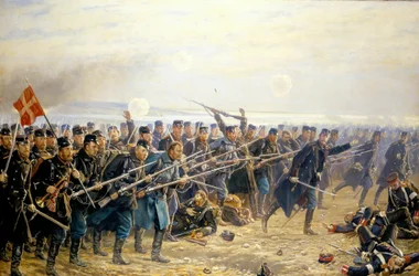 1864n年4月18日、Dybblでの第8旅団攻撃